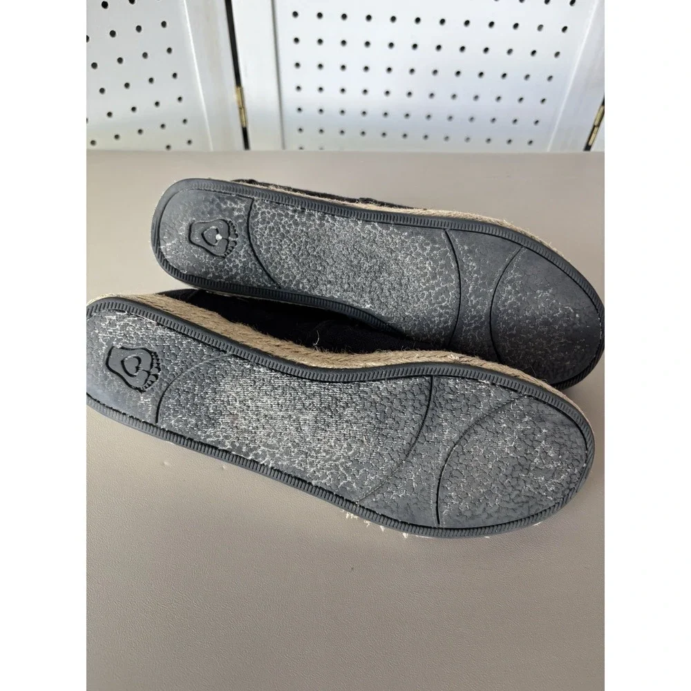 Skechers Bobs Shoes Womens 9 Highlights High Jinx Espadrille Loafer 34101 Black